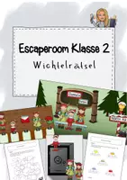Vorschau - Stationenlernen - Mathe Klasse 2 Escaperoom - Wichtelwunder - Deckblatt