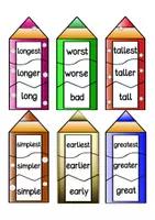 Vorschau - Stationenlernen - Adjektive steigern Englisch mit Buntstifte-Puzzle - Seite 3