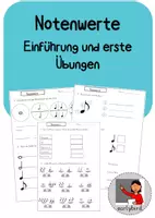 Vorschau - Arbeitsblätter - Notenwerte Arbeitsblätter - Deckblatt
