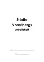 Vorschau - Unterrichtsreihen - Städte Vorarlbergs (Arbeitsheft) - Deckblatt