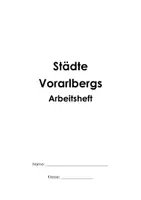 Vorschau - Unterrichtsreihen - Städte Vorarlbergs (Arbeitsheft) - Seite 1