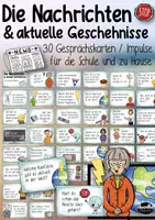 Vorschau - Spiele - Die Nachrichten - 30 Gesprächskarten - #IranFrauenrechte Medienkompetenz - Deckblatt