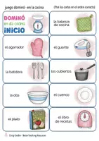 Vista previa - Juegos / Gamificación - en la cocina juego dominó español - página 1