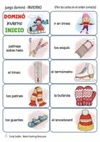 Vista previa - Juegos / Gamificación - invierno dominó para la primaria español - página 1