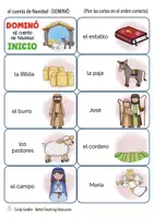 Vista previa - Juegos / Gamificación - la historia de Navidad dominó español juego para la primaria gratis - página 1