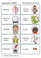 Aperçu - Jeux - Jeu espagnol: cuentos de hadas Español juego DOMINÓ - Page 3