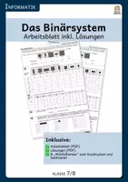 Vorschau - Arbeitsblätter - Das Binärsystem - Arbeitsblatt inkl. Lösungen - Deckblatt