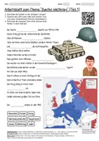 Vorschau - Arbeitsblätter - Lernposter + Arbeitsblätter "Zweiter Weltkrieg" + Onlineübungen & MP3-Dateien + Mindmap + Infografik - Seite 1