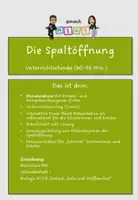 Vorschau - Stundenentwürfe - Die Spaltöffnungen - Unterrichtsstunde (60-90 Min.), UB - Deckblatt