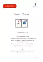 Aperçu - Feuilles d'exercices - Grammaire - Féminin-masculin - Page 1