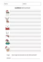 Vorschau - Arbeitsblätter - Laufdiktat Weihnachtszeit - Deckblatt