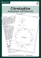 Vorschau - Arbeitsblätter - Citratzyklus - Arbeitsblatt - Deckblatt