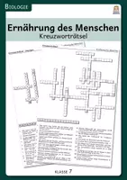 Vorschau - Spiele - Ernährung des Menschen - Kreuzworträtsel - Deckblatt
