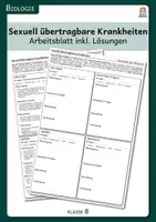 Vorschau - Arbeitsblätter - Sexuell übertragbare Krankheiten - Deckblatt