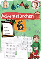 Vorschau - Arbeitsblätter - Adventstürchen 6: Wortarten (2. - 4. Klasse) - Deckblatt