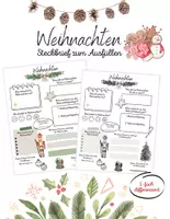 Vorschau - Arbeitsblätter - Steckbrief „So feiern wir Weihnachten“ – Arbeitsblatt (Grundschule) - Deckblatt