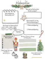 Vorschau - Arbeitsblätter - Steckbrief „So feiern wir Weihnachten“ – Arbeitsblatt (Grundschule) - Seite 1