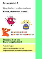 Vorschau - Klassenarbeiten - Klassenarbeit - Wortarten - Nomen: Kasus, Numerus, Genus - Deckblatt