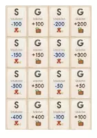 Vorschau - Mal- und Bastelvorlagen - Kontospiel Schuldenspiel Einführung rationale/ganze Zahlen - Seite 1