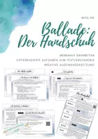 Vorschau - Unterrichtsreihen - Ballade 'Der Handschuh' (Friedrich Schiller) - Lerntheke - Deckblatt