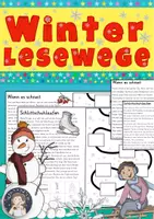 Vorschau - Arbeitsblätter - Deutsch - Winter-Lesewege - Deckblatt