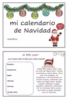 Vorschau - Arbeitsblätter - Adventskalender - calendario de Navidad - Seite 1