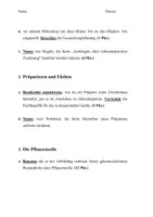 Vorschau - Arbeitsblätter - Lernerfolgskontrolle „Aufbau einer Pflanzenzelle und Mikroskopieren“ - Seite 1