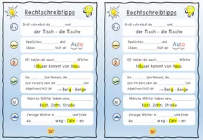 Vorschau - Merkblätter - FRESCH Rechtschreibtipps MERKHILFE Lückentext - Deckblatt