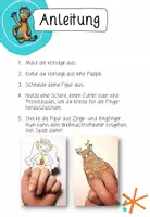 Vorschau - Mal- und Bastelvorlagen - Fingerpuppen basteln im Advent - Seite 1