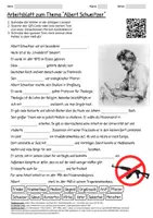 Vorschau - Arbeitsblätter - Lernposter + Arbeitsblatt "Albert Schweitzer" + Onlineübung & MP3 + Mindmap + Infografiken - Seite 1