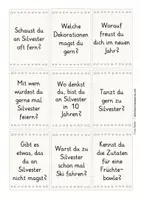Aperçu - Jeux - allemand: cartes de conversation Silvester / Neujahr deutsch - Page 3