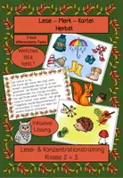 Vorschau - Fördermaterial/Inklusion - Lesen & merken Herbst 🍂 | Lesetraining & Leseverstehen | differenzierte Texte Klasse 2–3 - Deckblatt