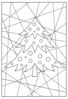 Vorschau - Mal- und Bastelvorlagen - Schnipselbilder Winter Mosaikbilder Weihnachten Kunst - Seite 1