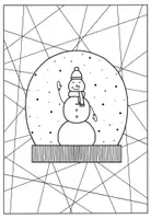 Vorschau - Mal- und Bastelvorlagen - Schnipselbilder Winter Mosaikbilder Weihnachten Kunst - Seite 3