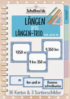 Vorschau - Spiele - Längen Größen Längeneinheiten Spiel Längen-Trio: Kilometer und Meter - Deckblatt