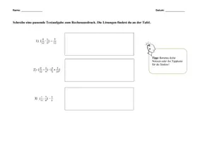 Vorschau - Arbeitsblätter - Bruchrechnung und Fachbegriffe – Übung - Seite 2