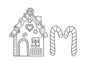Vorschau - Arbeitsblätter - Lebkuchenhaus Bastelvorlage - gestalten zu Weihnachten - Kunstprojekt - Seite 2