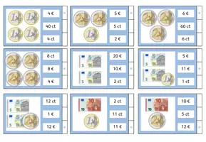 Vorschau - Stationenlernen - 60 Klammerkarten Geld - bis 20/100€ #Silvesterknaller23 - Seite 2