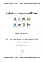 Vorschau - Arbeitsblätter - Englischtest Shopping and Prices - Deckblatt
