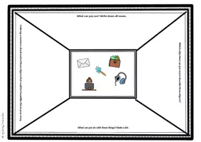 Vorschau - Arbeitsblätter - Creative Writing Squares ab Klasse 7 mit Bildimpulsen - Seite 1