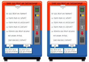 Vorschau - Merkblätter - Tippkarte Großschreibautomat (Nomen, Rechtschreibung mit Strategie) - Seite 1