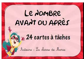 Aperçu - Jeux - Atelier maths <100 - Atelier 1 : Le nombre avant/après - Page de couverture