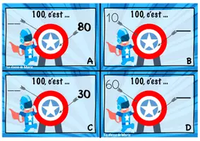 Aperçu - Cartes d'exercices - Atelier maths <100 - Atelier 8 : 100, c'est... - Page de couverture
