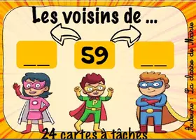 Aperçu - Cartes d'exercices - Atelier maths <100 - Atelier 13 : Les voisins de... - Page de couverture