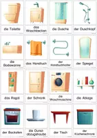 Vorschau - Arbeitsblätter - Wortschatz: Zuhause / Im Haus - Bildkarten und Arbeitsblätter - Seite 1