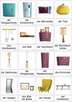 Vorschau - Arbeitsblätter - Wortschatz: Zuhause / Im Haus - Bildkarten und Arbeitsblätter - Seite 2