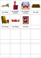 Vorschau - Arbeitsblätter - Wortschatz: Zuhause / Im Haus - Bildkarten und Arbeitsblätter - Seite 3