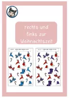 Vorschau - Arbeitsblätter - rechts und links an Weihnachten - Deckblatt