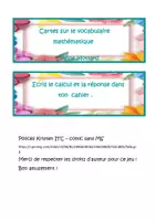 Aperçu - Apprentissages en autonomie - Kit pédagogique sur le vocabulaire mathématique P3 - Page 1