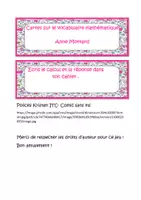 Aperçu - Jeux - Math SCN CAT sur le vocabulaire mathématique (2) P3 - Page de couverture
